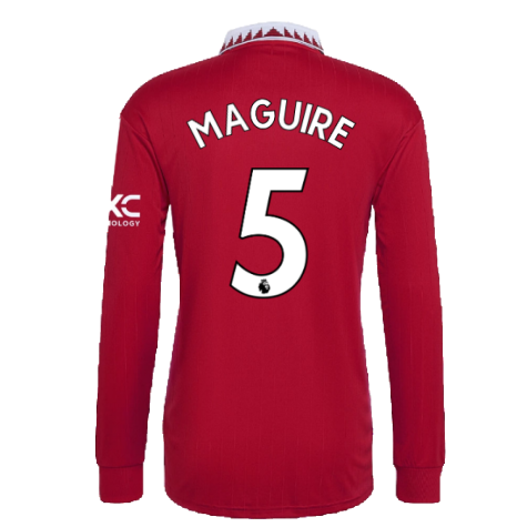 2022-2023 Man Utd Long Sleeve Home Shirt (MAGUIRE 5)