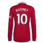 2022-2023 Man Utd Long Sleeve Home Shirt (ROONEY 10)