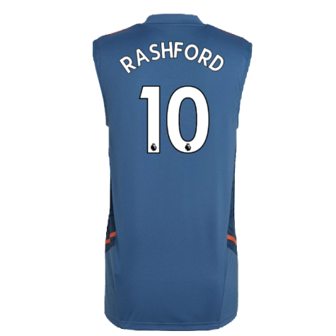 2022-2023 Man Utd Sleeveless Jersey (Blue) (RASHFORD 10)