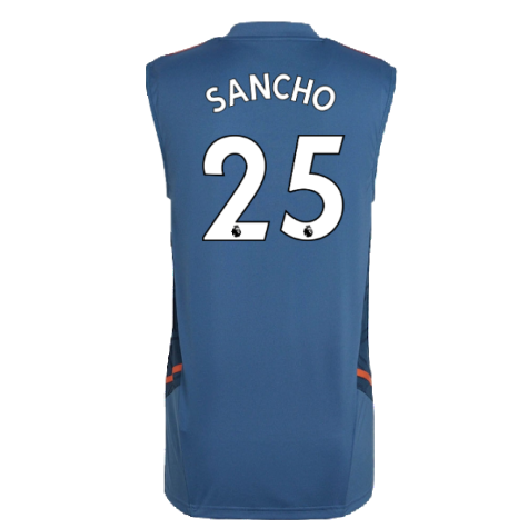 2022-2023 Man Utd Sleeveless Jersey (Blue) (SANCHO 25)