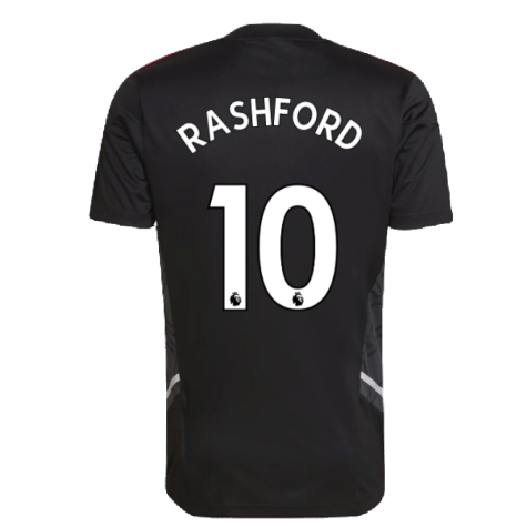 2022-2023 Man Utd Training Shirt (Black) (RASHFORD 10)