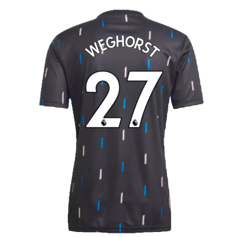 2022-2023 Manchester United Pre-Match Jersey (Black) (Weghorst 27)