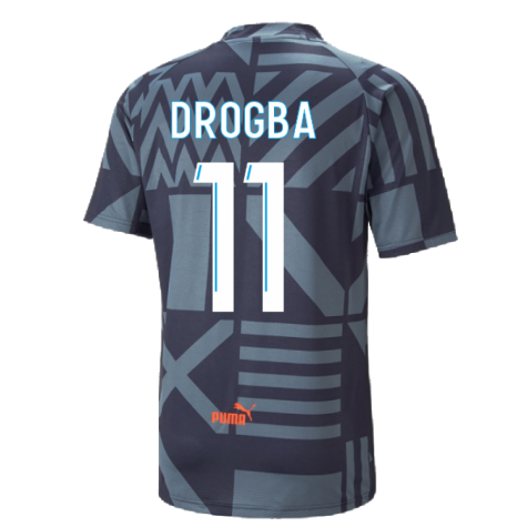 2022-2023 Marseille Pre-Match Jersey (French Night) (DROGBA 11)