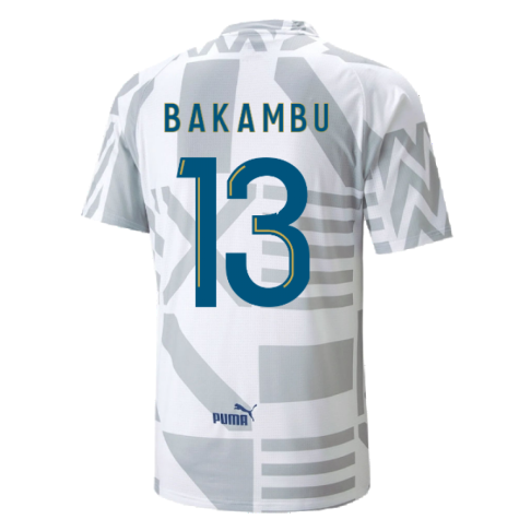 2022-2023 Marseille Pre-Match Jersey (White) (BAKAMBU 13)