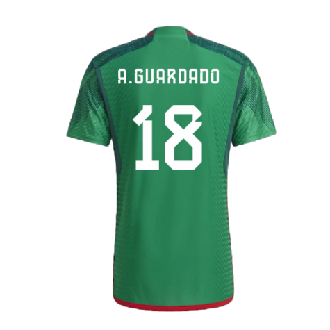 2022-2023 Mexico Authentic Home Shirt (A.GUARDADO 18)