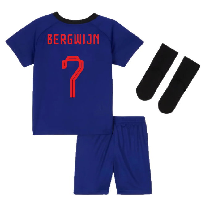 2022-2023 Netherlands Away Mini Kit (Bergwijn 7)