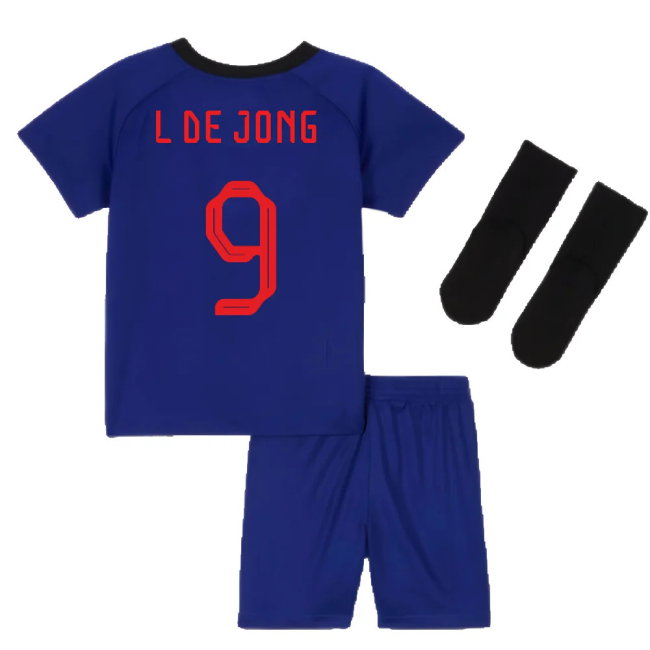 2022-2023 Netherlands Away Mini Kit (L De Jong 9)