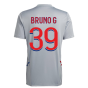 2022-2023 Olympique Lyon Training Jersey (Halo Silver) (BRUNO G 39)