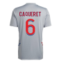 2022-2023 Olympique Lyon Training Jersey (Halo Silver) (CAQUERET 6)