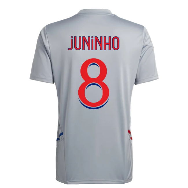 2022-2023 Olympique Lyon Training Jersey (Halo Silver) (JUNINHO 8)