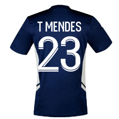 2022-2023 Olympique Lyon Training Jersey (Navy) (T MENDES 23)