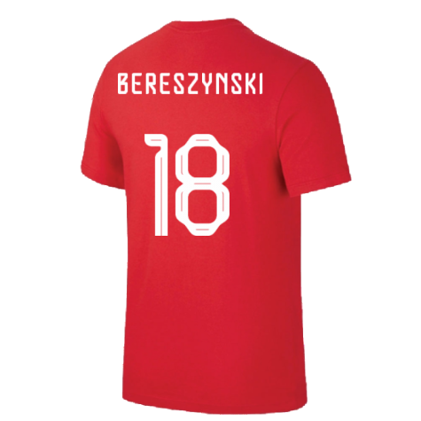2022-2023 Poland World Cup Crest Tee (Red) (Bereszynski 18)
