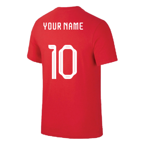 2022-2023 Poland World Cup Crest Tee (Red) (Your Name)