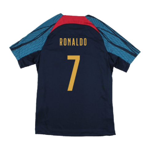 2022-2023 Portugal Dri-Fit Training Shirt (Navy) (Ronaldo 7)