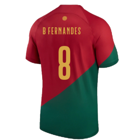 2022-2023 Portugal Home Shirt (Kids) (B Fernandes 8)