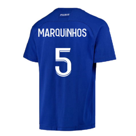 2022-2023 PSG CL Training Shirt (Blue) (MARQUINHOS 5)