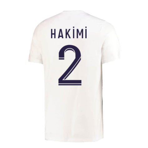 2022-2023 PSG Crest Tee (White) (HAKIMI 2)