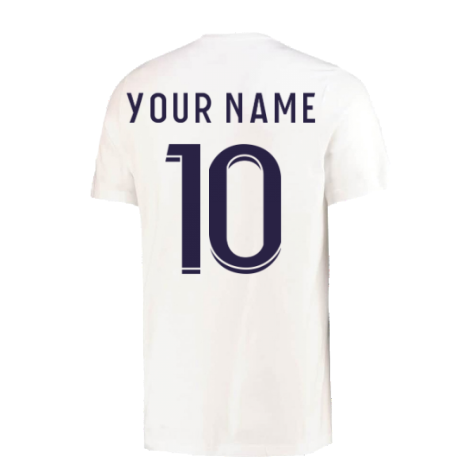2022-2023 PSG Crest Tee (White) (Your Name)