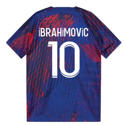 2022-2023 PSG Pre-Match Football Top (Blue) (IBRAHIMOVIC 10)