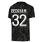 2022-2023 PSG Pre-Match Training Shirt (Black) - Kids (BECKHAM 32)