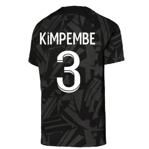 2022-2023 PSG Pre-Match Training Shirt (Black) - Kids (KIMPEMBE 3)