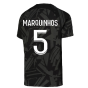 2022-2023 PSG Pre-Match Training Shirt (Black) - Kids (MARQUINHOS 5)