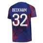 2022-2023 PSG Pre-Match Training Shirt (Blue) - Kids (BECKHAM 32)