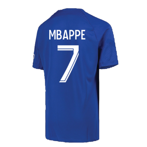 2022-2023 PSG Strike Training Shirt (Blue) - Kids (MBAPPE 7)