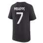 2022-2023 PSG Swoosh T-Shirt (Black) - Kids (MBAPPE 7)