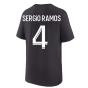 2022-2023 PSG Swoosh T-Shirt (Black) - Kids (SERGIO RAMOS 4)