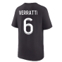 2022-2023 PSG Swoosh T-Shirt (Black) - Kids (VERRATTI 6)