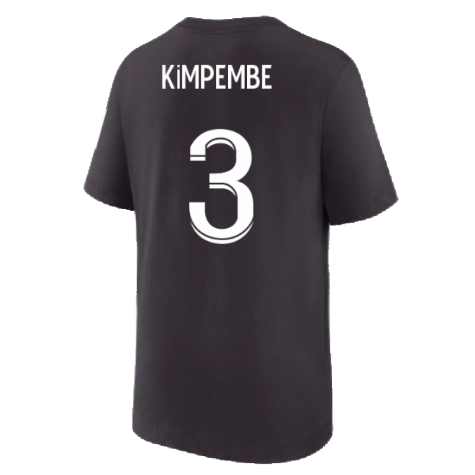 2022-2023 PSG Swoosh Tee Black - Kids (KIMPEMBE 3)