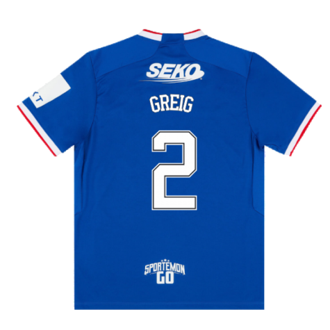 2022-2023 Rangers Home Shirt (GREIG 2)
