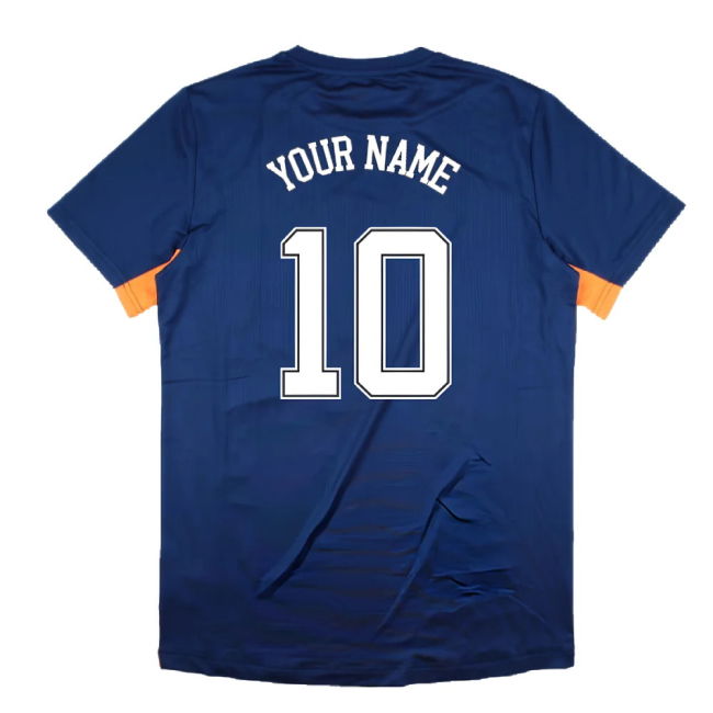 2022-2023 Rangers Match Day Tee (Navy-Orange) (Your Name)