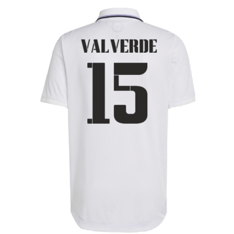 2022-2023 Real Madrid Authentic Home Shirt (VALVERDE 15)