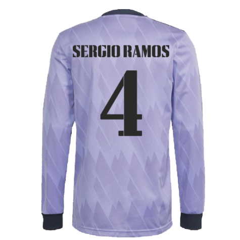 2022-2023 Real Madrid Authentic Long Sleeve Away Shirt (SERGIO RAMOS 4)
