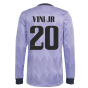 2022-2023 Real Madrid Authentic Long Sleeve Away Shirt (VINI JR 20)