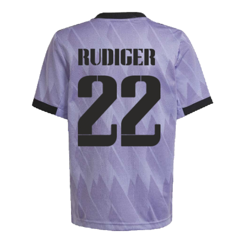 2022-2023 Real Madrid Away Shirt (Kids) (RUDIGER 22)