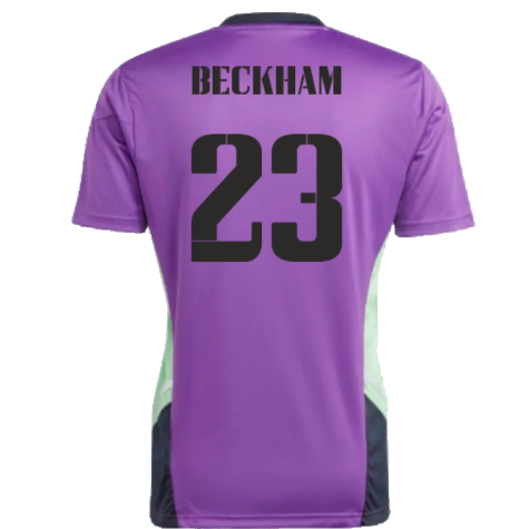 2022-2023 Real Madrid Condivo Training Jersey (Purple) (BECKHAM 23)
