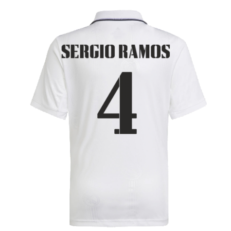 2022-2023 Real Madrid Home Shirt (Kids) (SERGIO RAMOS 4)
