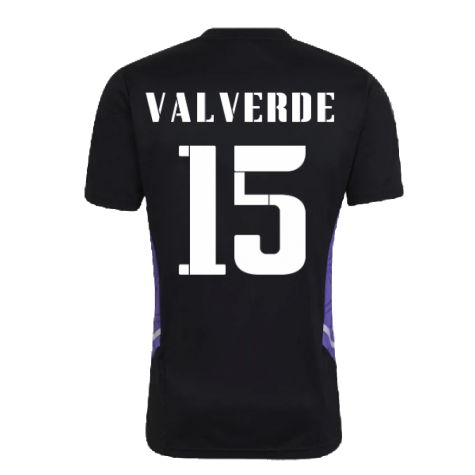 2022-2023 Real Madrid Training Shirt (Black) (VALVERDE 15)
