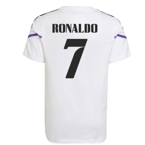 2022-2023 Real Madrid Training Tee (White) (RONALDO 7)