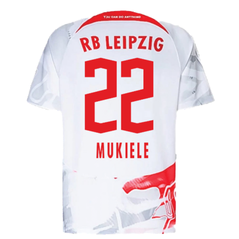 2022-2023 Red Bull Leipzig Home Shirt (White) - Kids (MUKIELE 22)