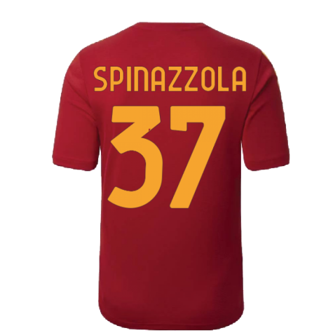 2022-2023 Roma Pre-Game Warmup Jersey (Home) (SPINAZZOLA 37)