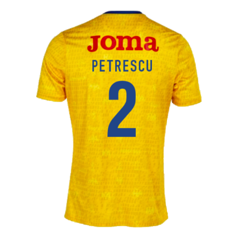 2022-2023 Romania Pre-Match Warm Up Shirt (Yellow) (PETRESCU 2)