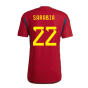 2022-2023 Spain Authentic Home Shirt (Sarabia 22)