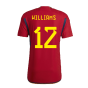 2022-2023 Spain Authentic Home Shirt (Williams 12)
