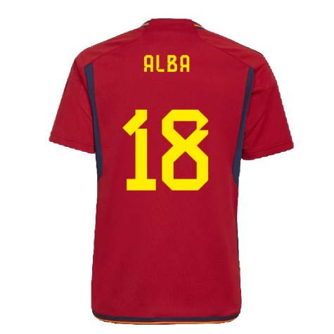2022-2023 Spain Home Shirt (Kids) (Alba 18)