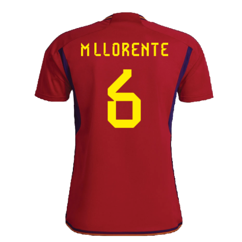 2022-2023 Spain Home Shirt (M LLORENTE 6)