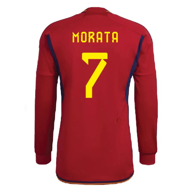 2022-2023 Spain Long Sleeve Home Shirt (PAU 4)